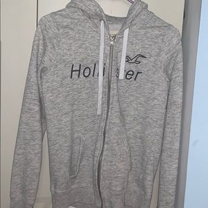 Grey Hollister Full Zip Hooodie